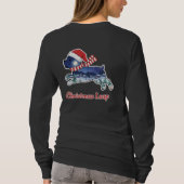 Feestelijke kerst Leaping Dog | Schattigee Puppy S T-shirt (Achterkant)