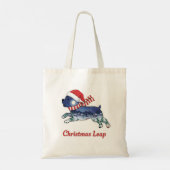 Feestelijke kerst Leaping Dog | Schattigee Puppy S Tote Bag (Achterkant)