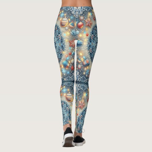 feestelijke kerst leggings (Achterkant)