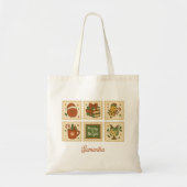 Feestelijke kerst leraar collage tote bag (Voorkant)