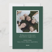 Feestelijke Kerst Lijst Foto Vakantie Kaart (Achterkant)