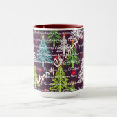 Feestelijke Kerst Luxe Kerstbomen Mok (Midden)