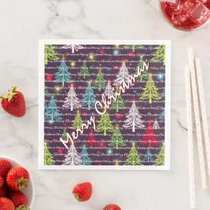 Feestelijke Kerst Luxe Kerstbomen Servet