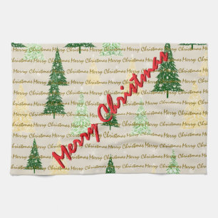 Feestelijke Kerst Luxe Kerstbomen Theedoek