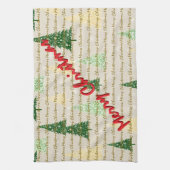 Feestelijke Kerst Luxe Kerstbomen Theedoek (Verticaal)