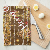 Feestelijke Kerst Luxe Kerstbomen Theedoek (Quarter Fold)