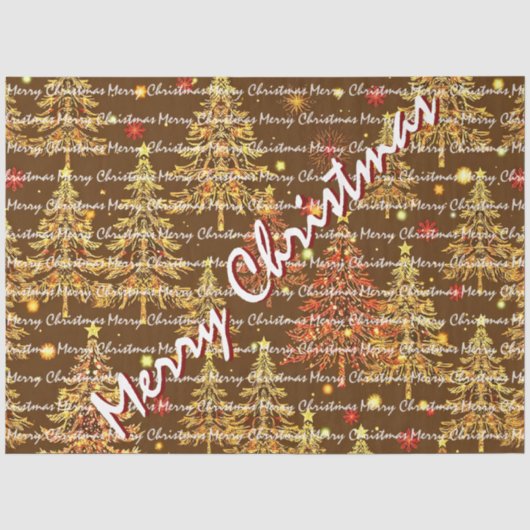 Feestelijke Kerst Luxe Kerstbomen Tissuepapier (Voorkant)