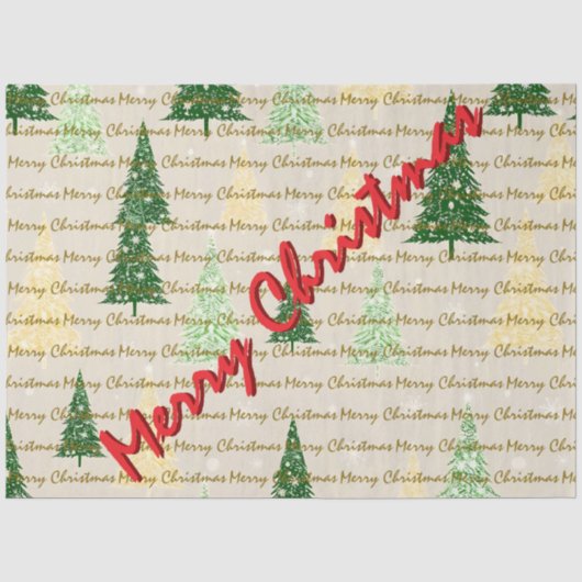 Feestelijke Kerst Luxe Kerstbomen Tissuepapier (Voorkant)