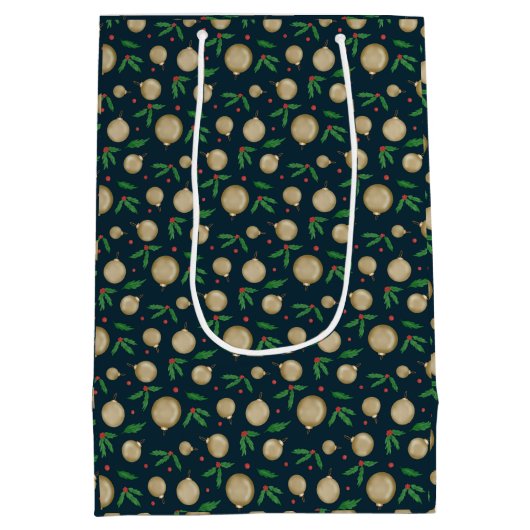 feestelijke kerst medium cadeauzakje (Achterkant)