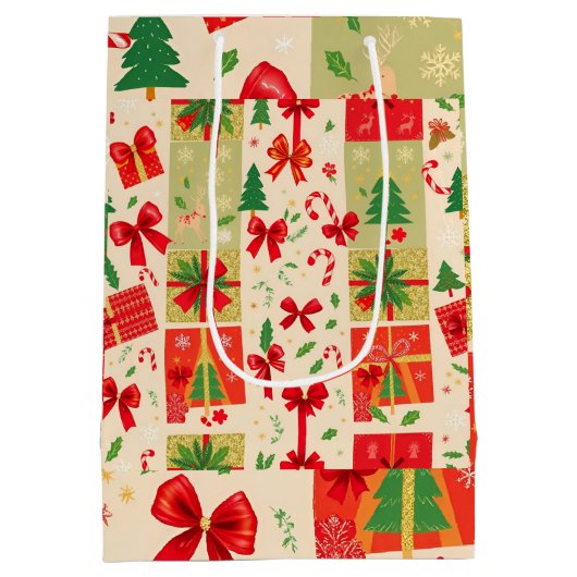 feestelijke kerst medium cadeauzakje (Achterkant)