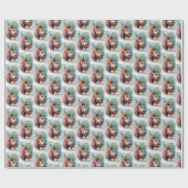 feestelijke kerst met engelse feestdag cadeaupapier (Vlak)