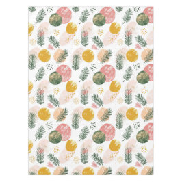 Feestelijke Kerst met groene, gouden, roze accente Tafelkleed