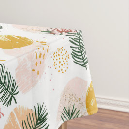 Feestelijke Kerst met groene, gouden, roze accente Tafelkleed