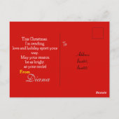 Feestelijke kerst met man briefkaart (Achterkant)