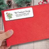 Feestelijke Kerst Mistletoe Berries Custom Text Etiket