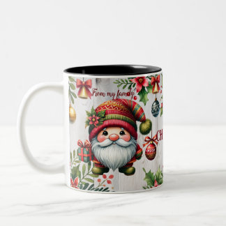Feestelijke kerst mok met kabouters, seizoensgebon