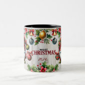 Feestelijke kerst mok met kabouters, seizoensgebon (Center)