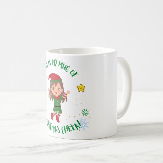 Feestelijke Kerst Mok: Schattig Elf Design voor u Koffiemok (Voorkant rechts)
