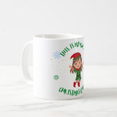 Feestelijke Kerst Mok: Schattig Elf Design voor u Koffiemok (Voorkant links)
