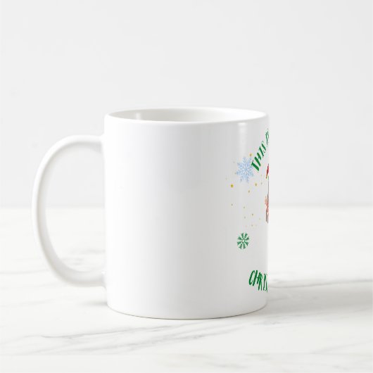 Feestelijke Kerst Mok: Schattig Elf Design voor u Koffiemok (Links)