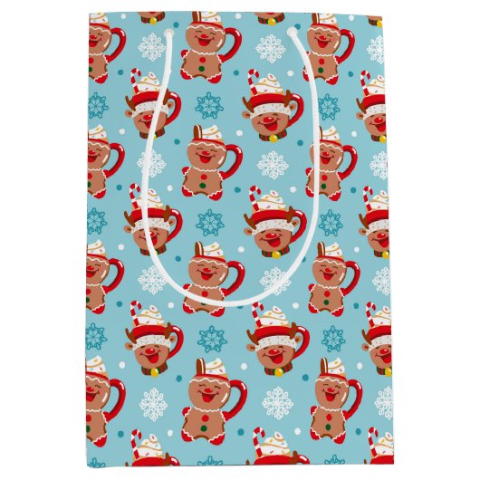 Feestelijke kerst Mok van cacao Medium Cadeauzakje (Voorkant)