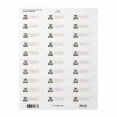 Feestelijke kerst Nieuwe Home Retour Adres Labels (Full Sheet)