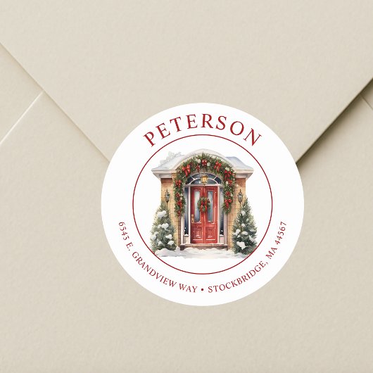 Feestelijke kerst Nieuwe Home Retour Adres Labels