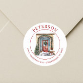 Feestelijke kerst Nieuwe Home Retour Adres Labels