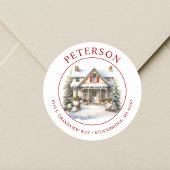 Feestelijke kerst Nieuwe Home Retour Adres Labels