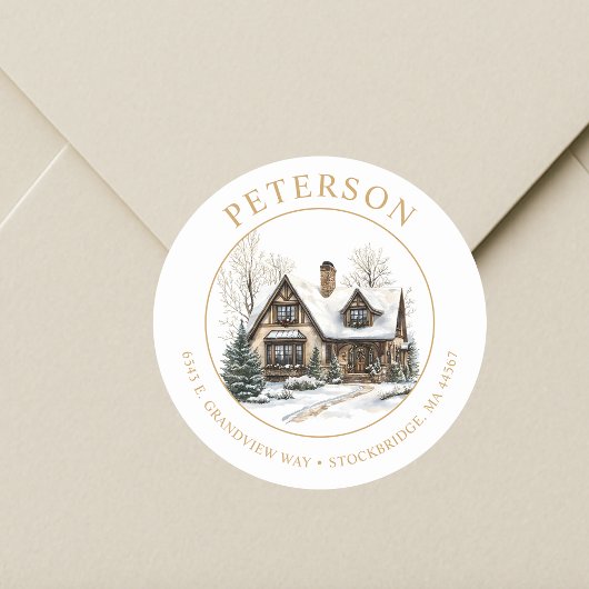 Feestelijke kerst Nieuwe Home Retour Adres Labels