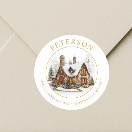 Feestelijke kerst Nieuwe Home Retour Adres Labels