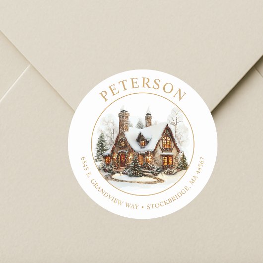 Feestelijke kerst Nieuwe Home Retour Adres Labels