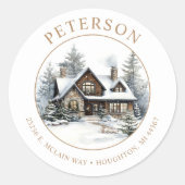 Feestelijke kerst Nieuwe Home Retour Adres Labels (Voorkant)