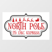 Feestelijke Kerst Noord Express Raamsticker (Vel)