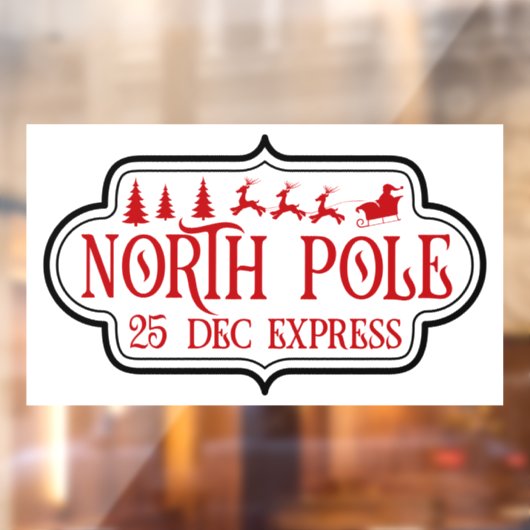 Feestelijke Kerst Noord Express Raamsticker (Vel 2)
