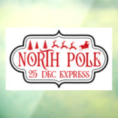 Feestelijke Kerst Noord Express Raamsticker (Vel 3)