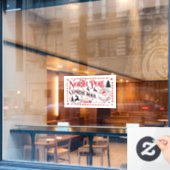 Feestelijke Kerst Noordpool express mail Raamsticker (Cafe Raam)