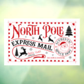 Feestelijke Kerst Noordpool express mail Raamsticker (Vel 3)