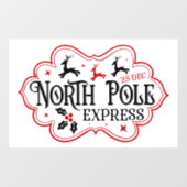 Feestelijke Kerst Noordpool Express Raamsticker (Vel)