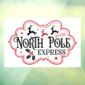 Feestelijke Kerst Noordpool Express Raamsticker (Vel 3)