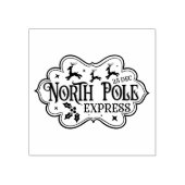 Feestelijke Kerst Noordpool Express Rubberstempel (Afrduk)