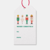 Feestelijke Kerst Notenkraker Ballerina Cadeaulabel (Voorkant)