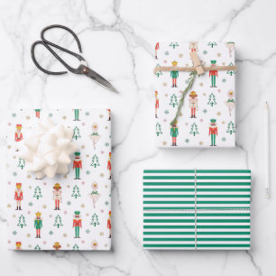 Feestelijke Kerst Notenkraker Ballerina Inpakpapier Vel