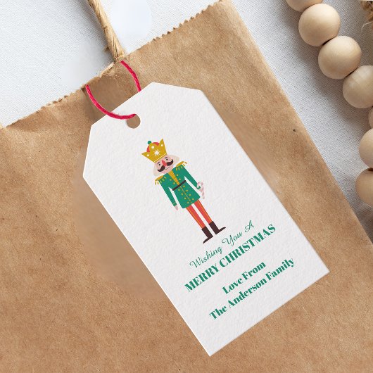 Feestelijke Kerst Notenkraker Cadeaulabel