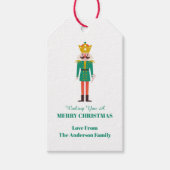 Feestelijke Kerst Notenkraker Cadeaulabel (Voorkant)