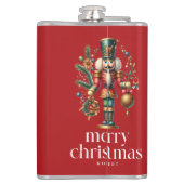 Feestelijke Kerst Notenkraker Custom Photo Heupfles (Achterkant)