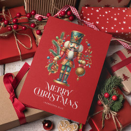 Feestelijke Kerst Notenkraker Custom Photo Kaart