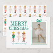 Feestelijke kerst notenkraker foto feestdagenkaart (Voorkant / Achterkant)