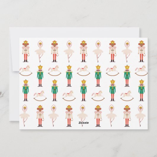 Feestelijke kerst notenkraker foto feestdagenkaart (Achterkant)