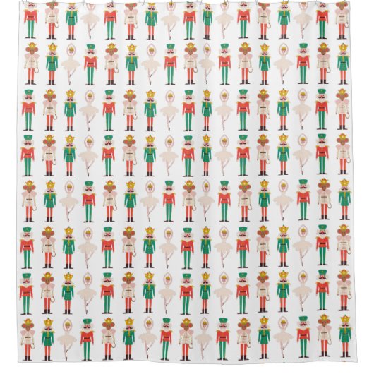 Feestelijke kerst Notenkraker Kerstmis Douchegordijn (Voorkant)